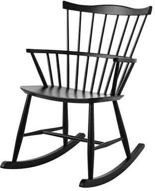 FDB Møbler J52G Schaukelstuhl Schwarz