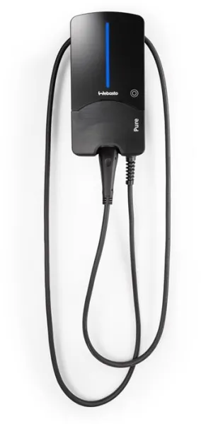Webasto Pure Ladestation 11 kW Typ 2 Black Edition mit 4,5 m Kabel - Integrierter RCD-DD Gleichstromschutzschalter