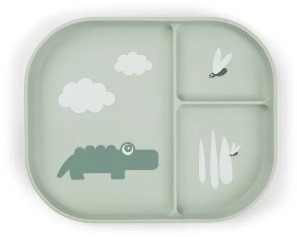 Foodie geteilte Teller Croco Grün