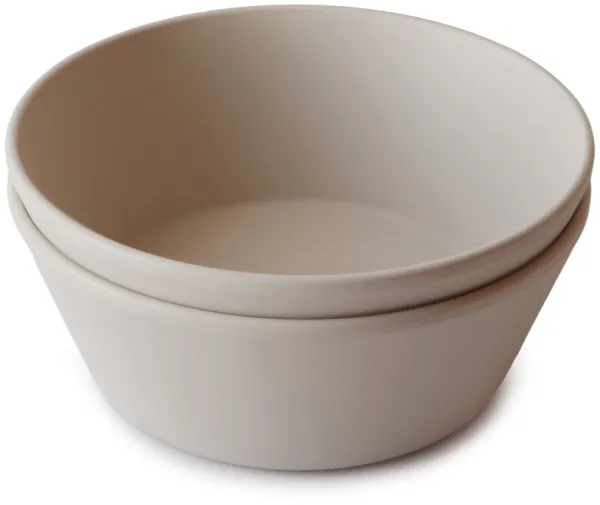 Runde Schalen im 2er-Pack - Vanilla